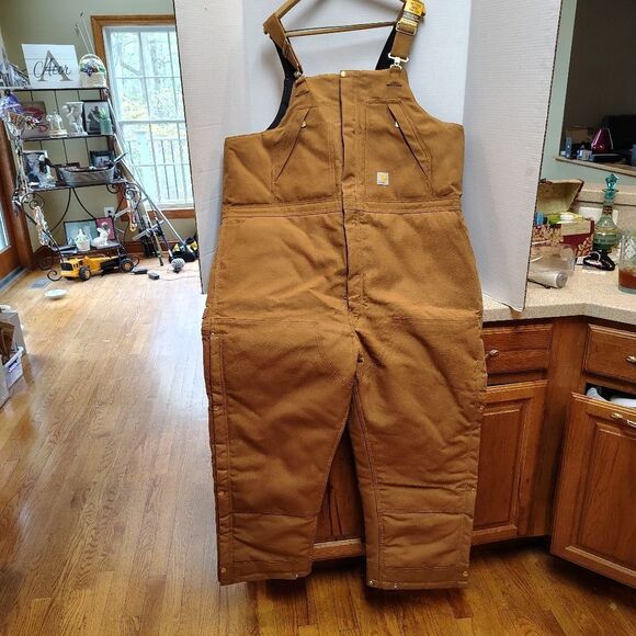 Men's Brown Workwear Overalls - Picture 1 of 7